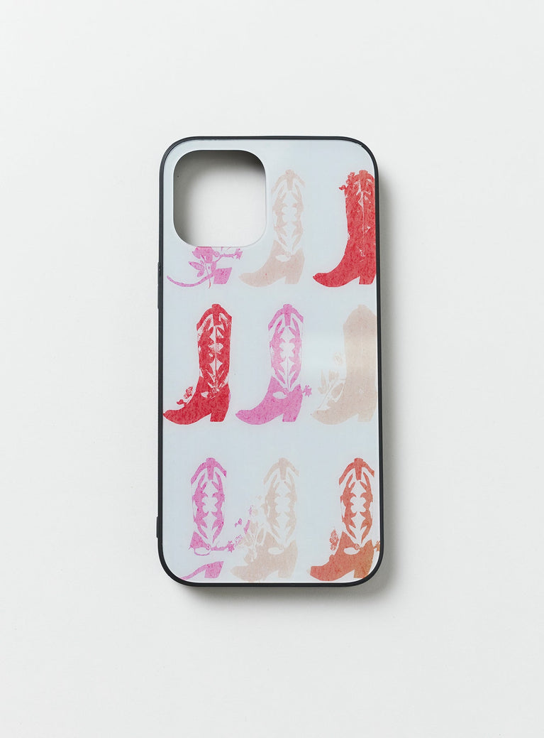 iPhone case Hard plastic back  Graphic print  Rubber sides 