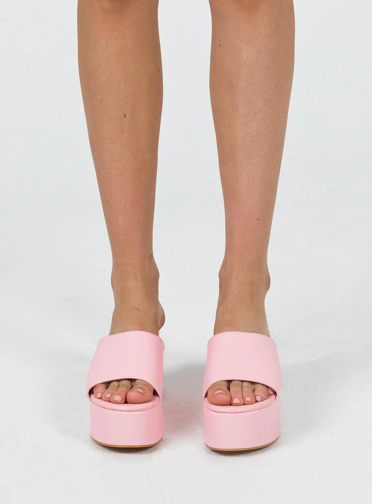 Arora Platform Slides Pink