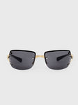 Black sunglasses gold frame