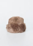 Bucket hat  Princess Polly Exclusive 100% polyester Faux fur material  Fully lined  Non-stretch 