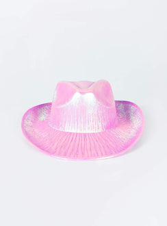Cowboy hat Metallic shimmer  Stiff brim  OSFM