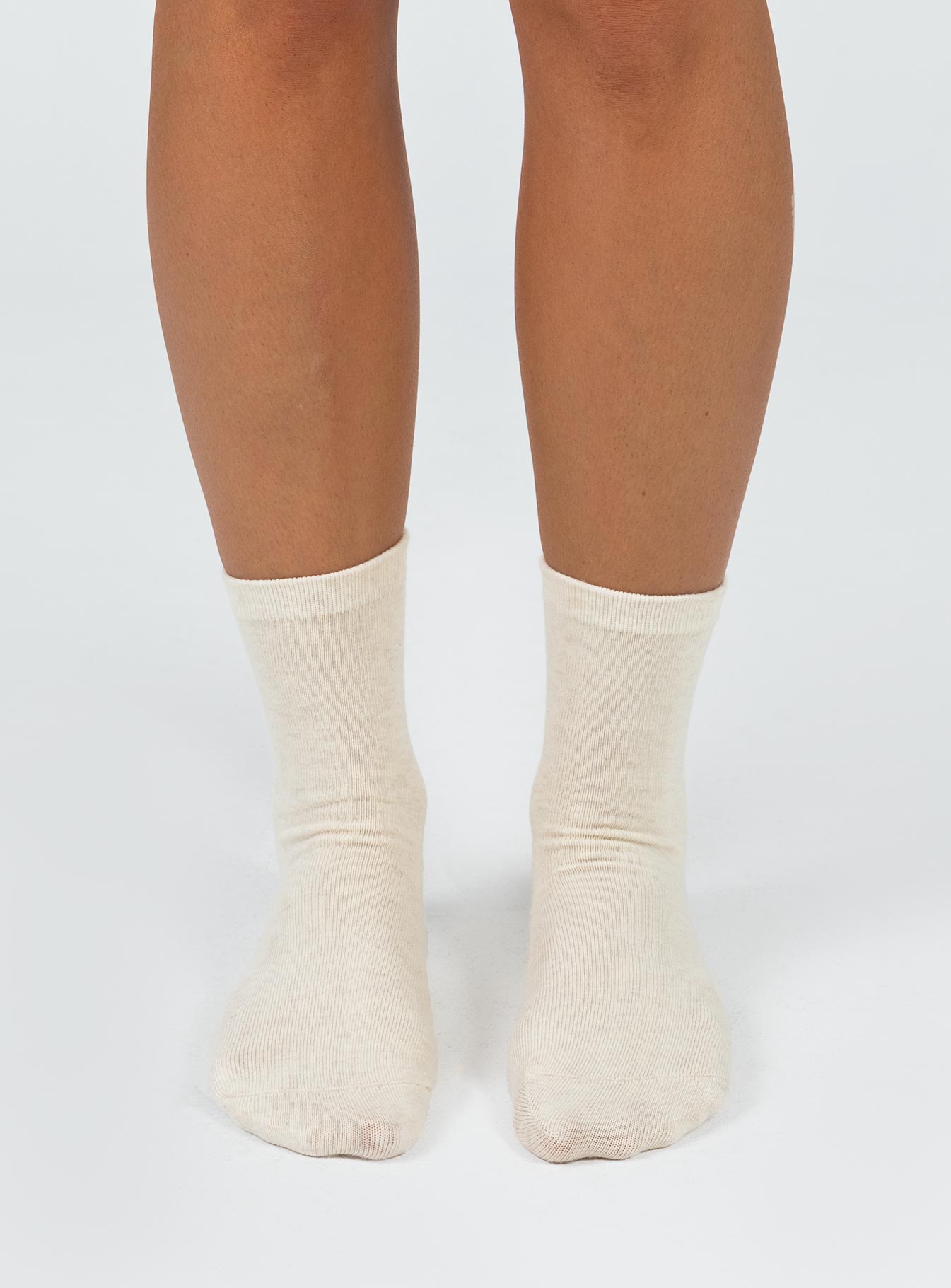 Crew socks Ribbed cuff Good stretch  OSFM