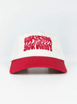 Hat Embroidered graphic  Snapback fastening 