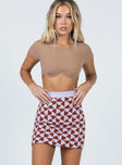Renee Retro Tile Mini Skirt Purple
