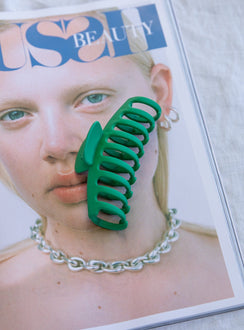 Watch Me Hair Clip Green