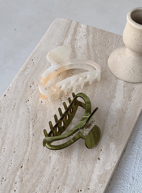 Hair clips Pack of two Claw style