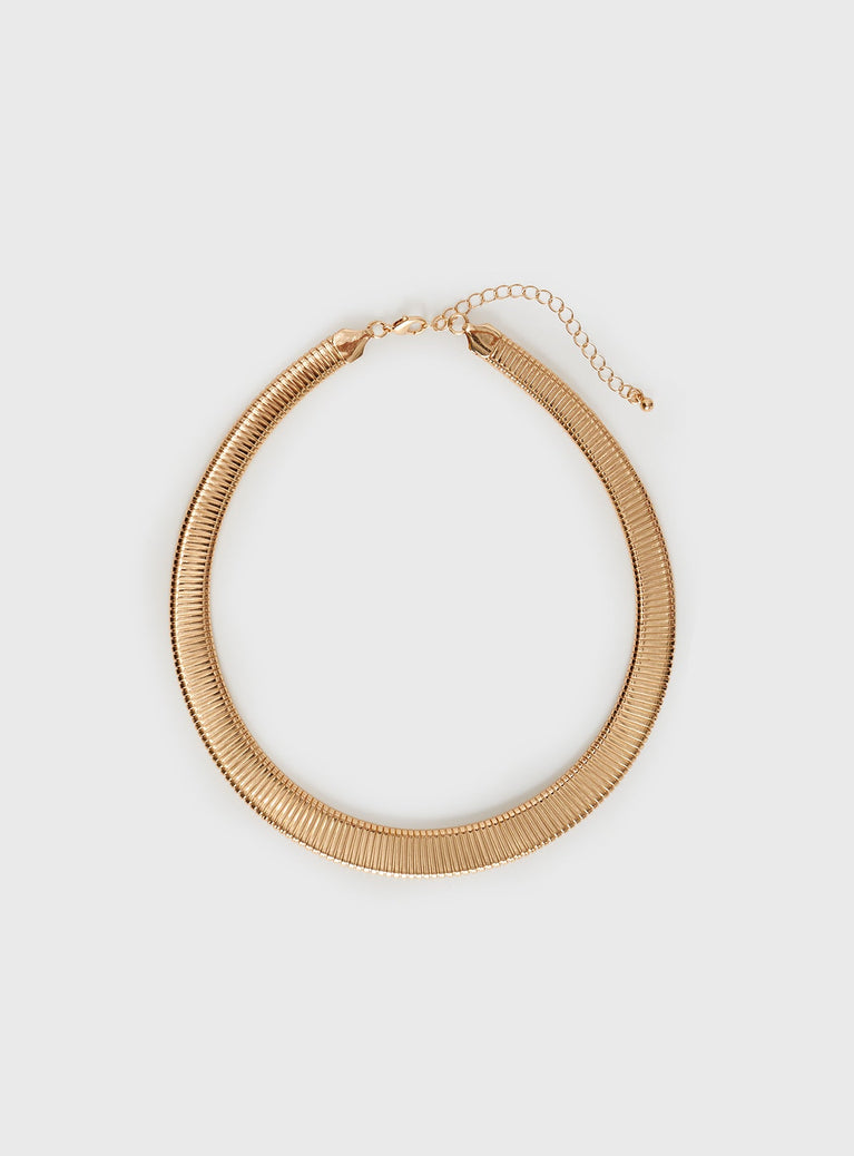 Necklace  Gold-toned, lobster clasp fastening