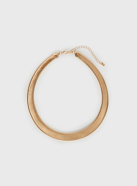 Necklace  Gold-toned, lobster clasp fastening