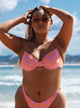 Ellie Bikini Top Orange / Pink