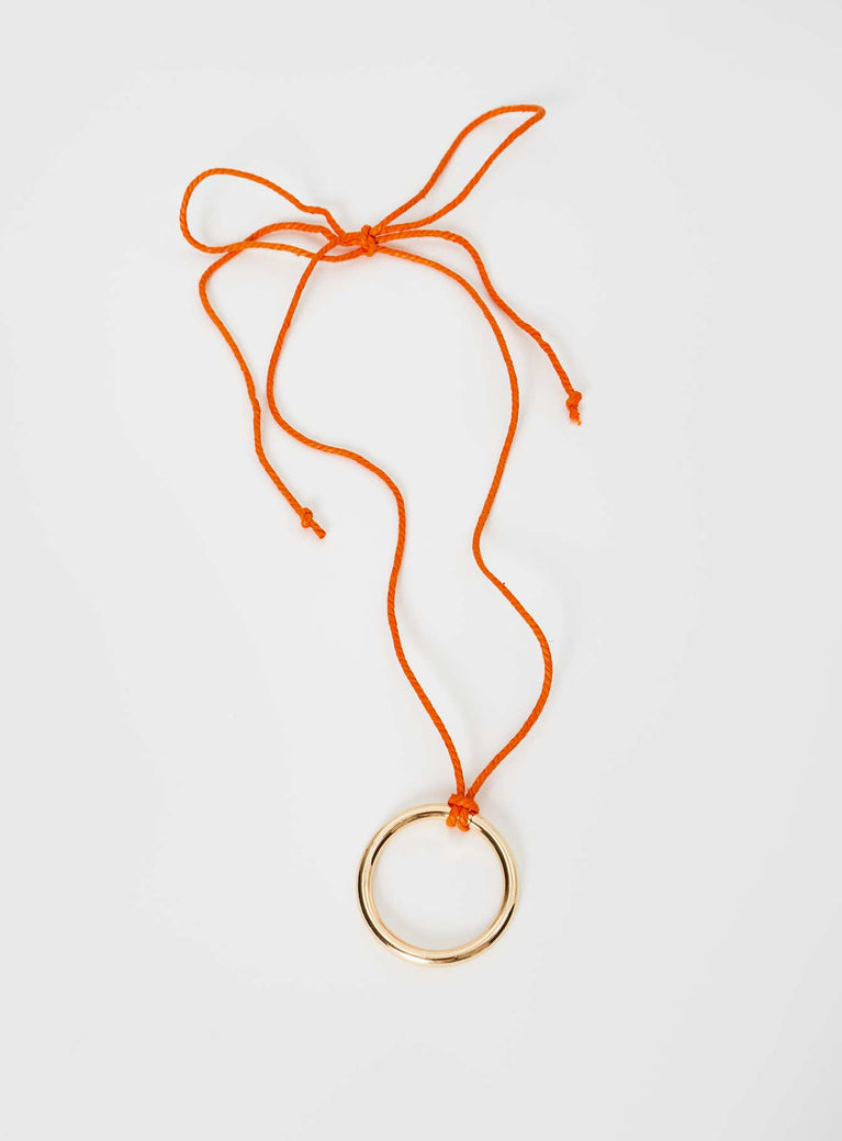 Orange Rope Necklace