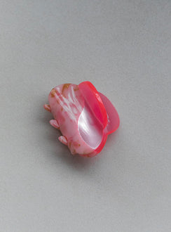 Hair clip  100% plastic Metallic & marble design  Rounded style 