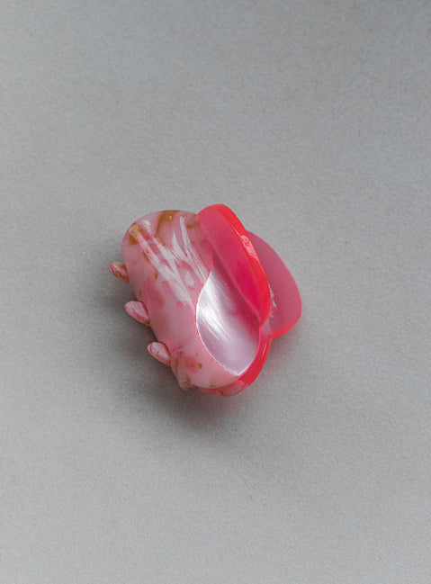 Hair clip  100% plastic Metallic & marble design  Rounded style 