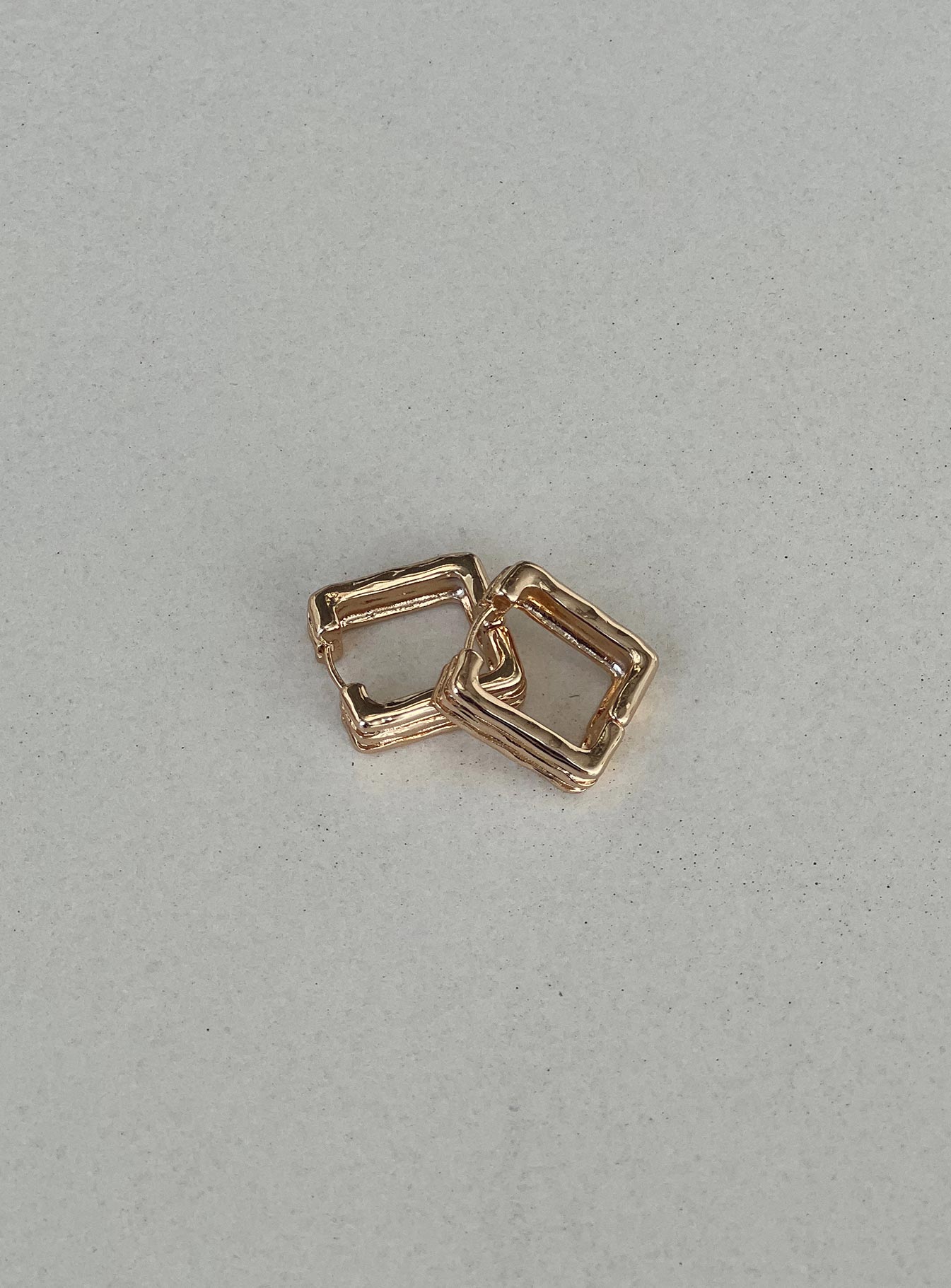 Katey Square Hoop Earrings Gold