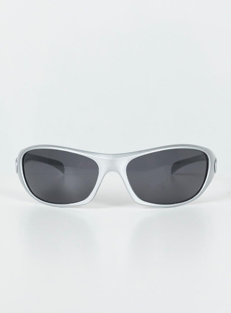 Sunglasses UV 400 Wrap around style  Black tinted lenses  Lightweight 