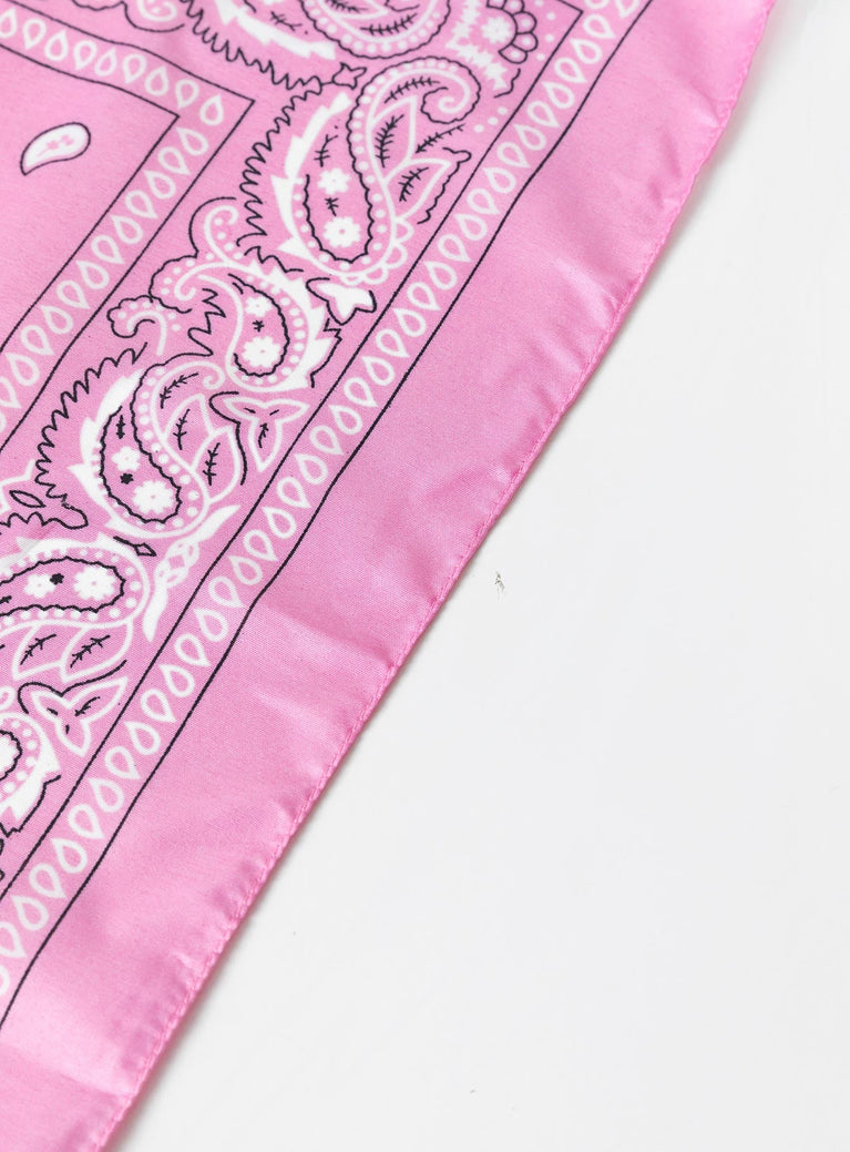 Pink bandana Paisley print