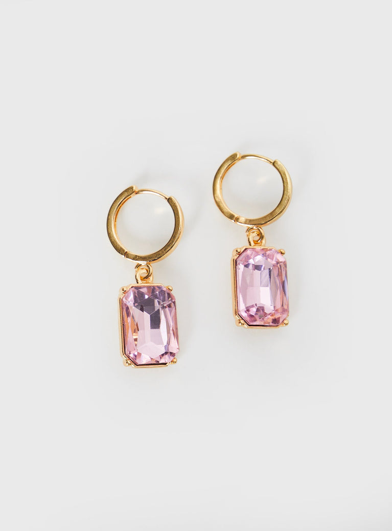 Juana Earrings Gold / Pink