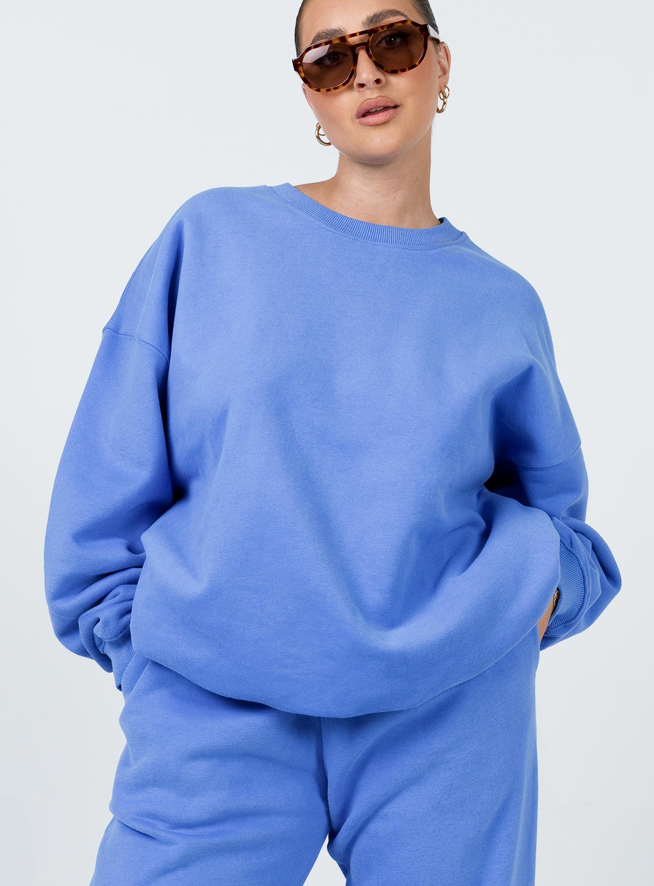 It's A Vibe Crewneck Sweatshirt Blue