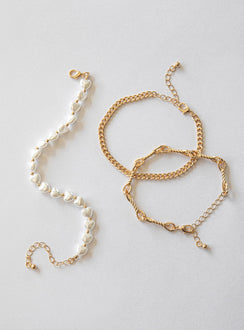 Davide Bracelet Pack Gold