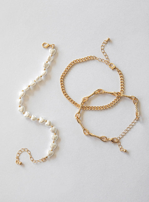 Davide Bracelet Pack Gold