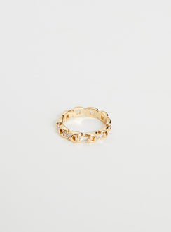 Riveting Gold Plated Ring Gold
