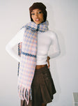 Maizie Houndstooth Scarf Pink Multi