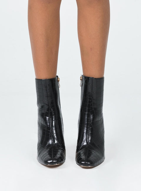 Thriller Boots Black Croc