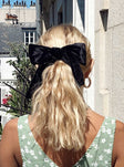 Dover Velvet Bow Hair Clip Black