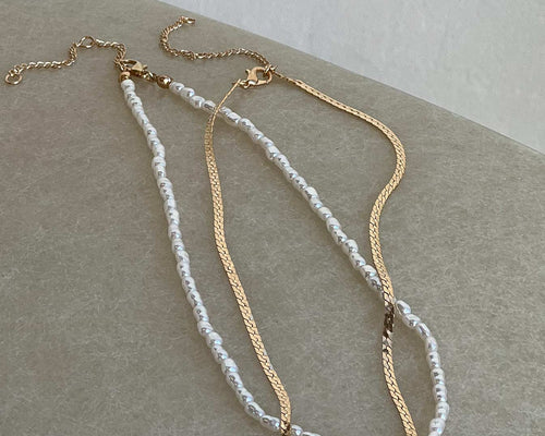 In The Zone Necklace Set Gold / White Princess Polly Lower Impact