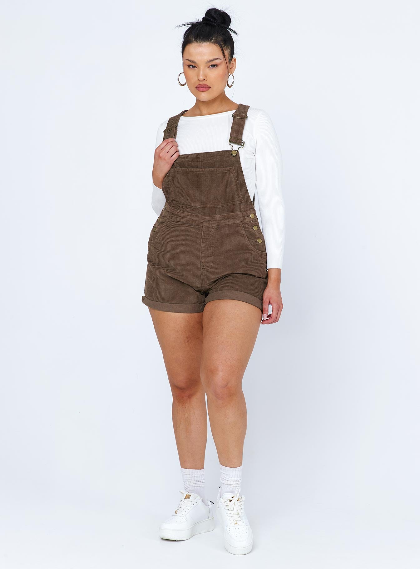 Kacey Short Overalls Brown