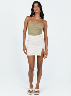 The Lola Mini Skirt Oatmeal