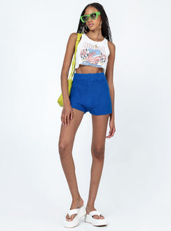 Shorts Knit material  High waisted  Elasticated waistband 