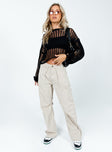The Kennedy Sweater Black Princess Polly  Cropped 