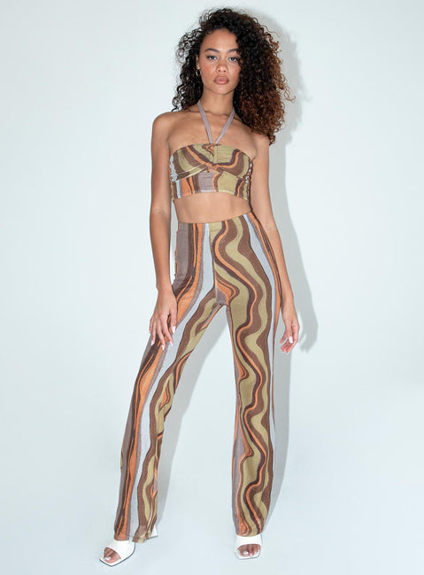 Princess Polly   Motel Herly Trouser Earthy Gradient Brown