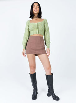 Cropped jumper Soft knit material  Wide neckline  
