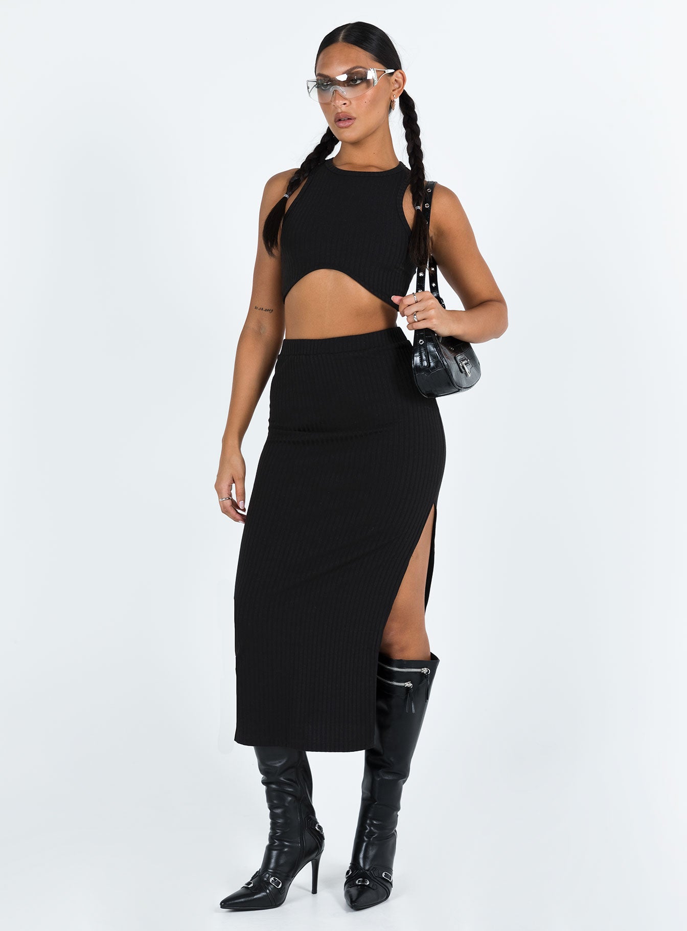 Shop Formal Dress - Ellie Set Black sixth image