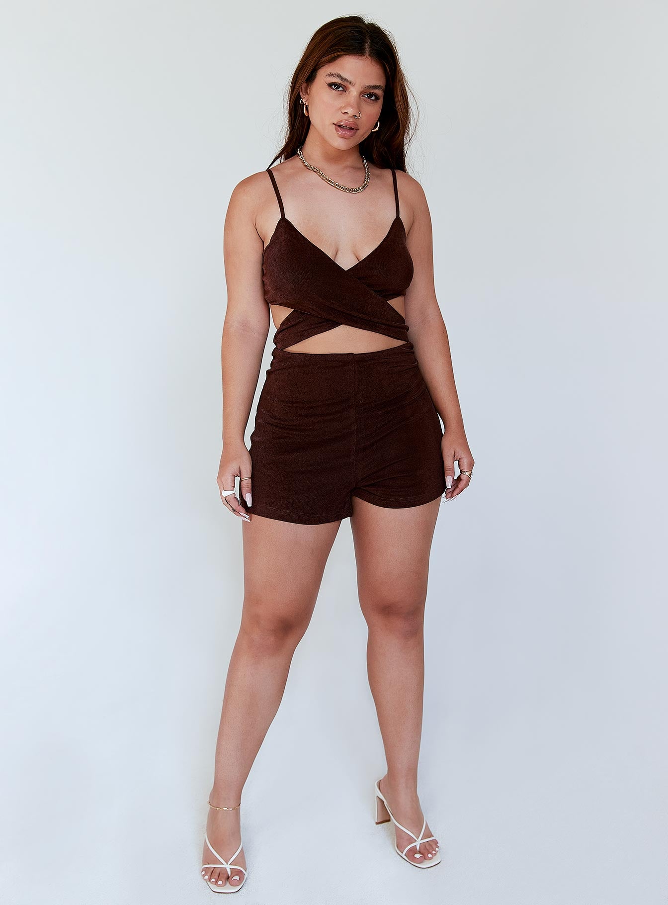 Hawthorne Playsuit Brown