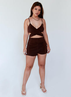 Hawthorne Playsuit Brown
