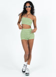 Shorts Striped print Knit material High rise Elasticated band at waist Good stretch Unlined 