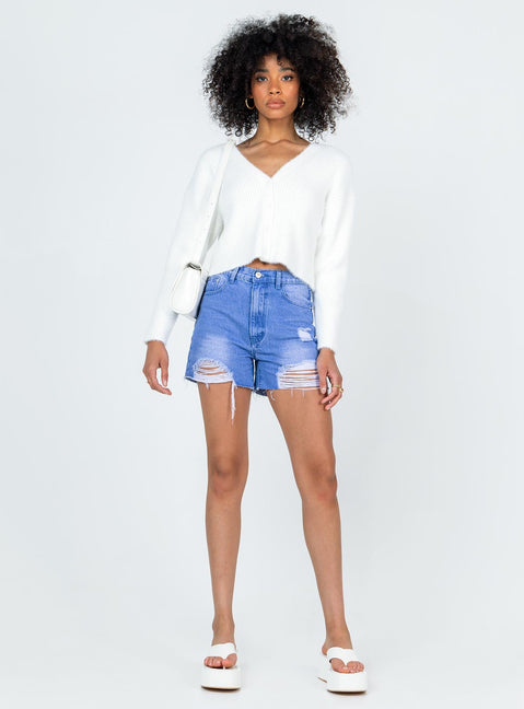 Say So Cardigan Cream Princess Polly  Cropped 