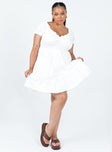 Princess Polly Sweetheart Neckline  Daniela Mini Dress White Curve