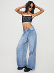 Lace crop top Double bust, adjustable shoulder straps, scooped neckline Good stretch, fully lined, sheer