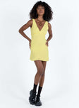 Princess Polly Plunger  Nellie Mini Dress Yellow