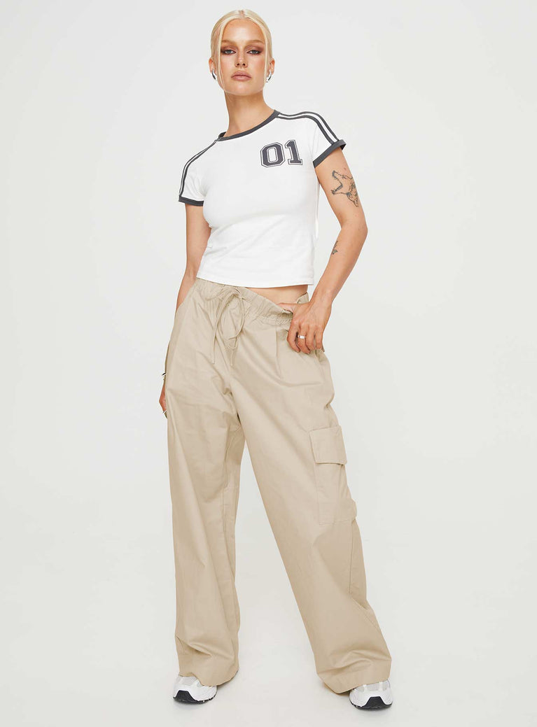 Princess Polly high-rise  Isadore Cargo Pants Beige