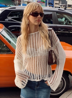 The Kennedy Sweater White