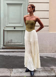 Gilchrist Low Rise Maxi Skirt Ivory