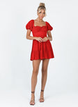 Princess Polly   Ethan Mini Dress Red