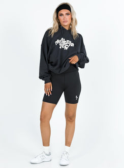 Bike shorts High waisted Elasticated waistband Graphic print Good stretch Unlined