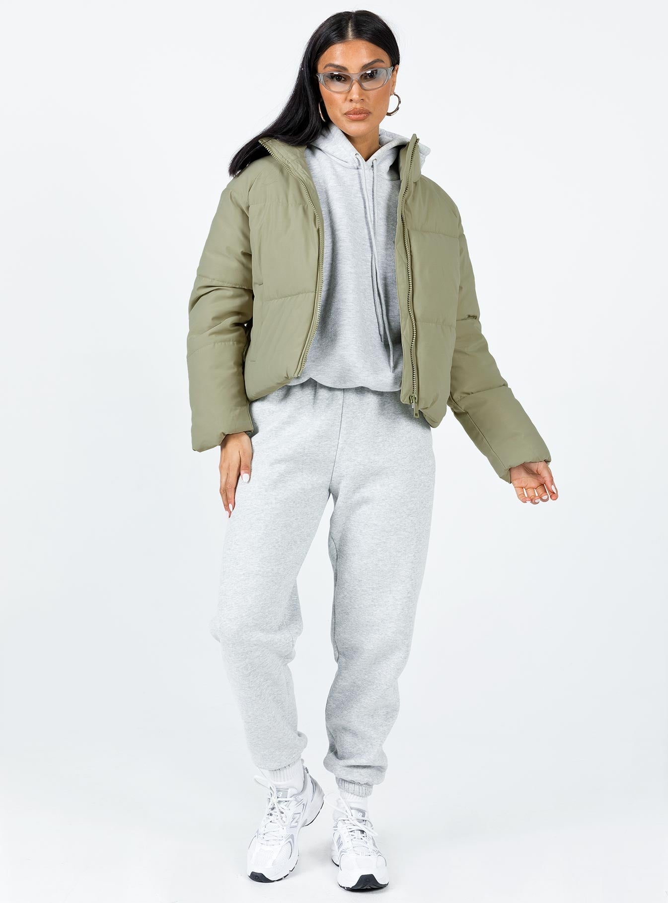 Puffer jacket  Oversized fit Princess Polly Exclusive High neck  Zip front fastening  Twin hip pockets  Fully lined 