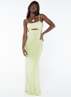 Maxi dress Adjustable shoulder straps, invisible zip fastening at side, cut out under bust Non-stretch, lined bust