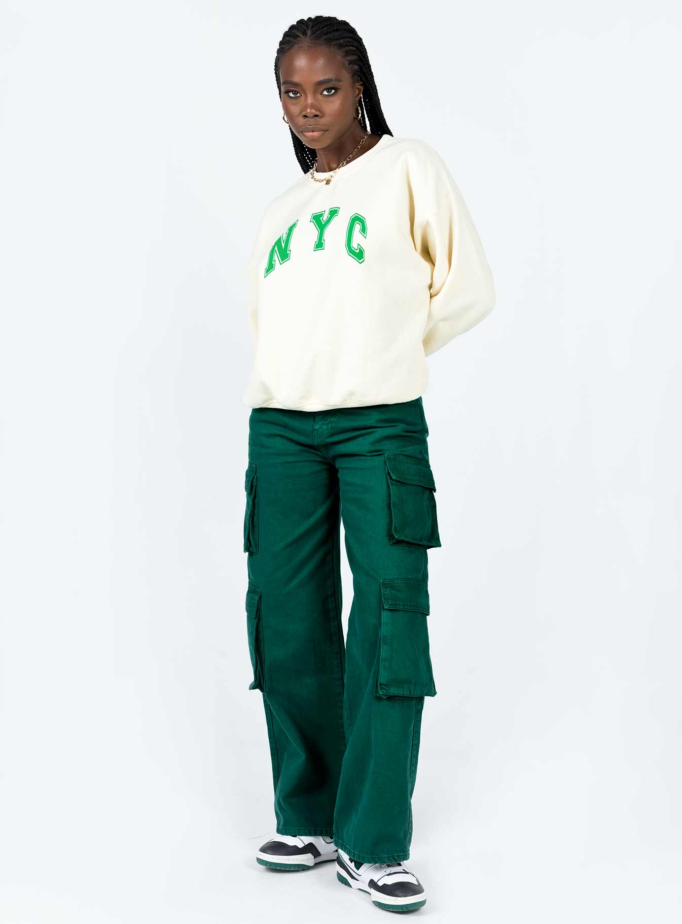 Sweater Graphic print Drop shoulder Elasticated cuffs & waistband